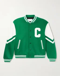 Celine Homme Wool Blend Varsity Jacket For Men And Women On Sale