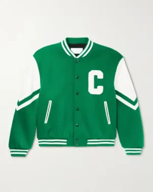 Celine Homme Wool Blend Varsity Jacket For Men And Women On Sale
