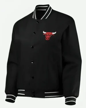 Chicago Bulls Poly Twill Black Jacket