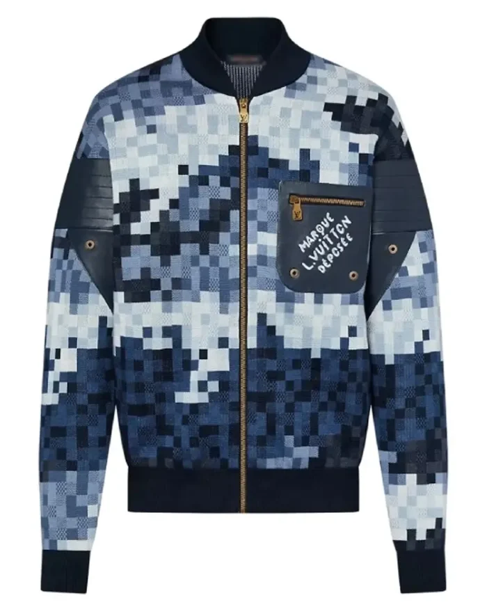 Dawn Staley Blue Camo Bomber Jacket For Women On Sale