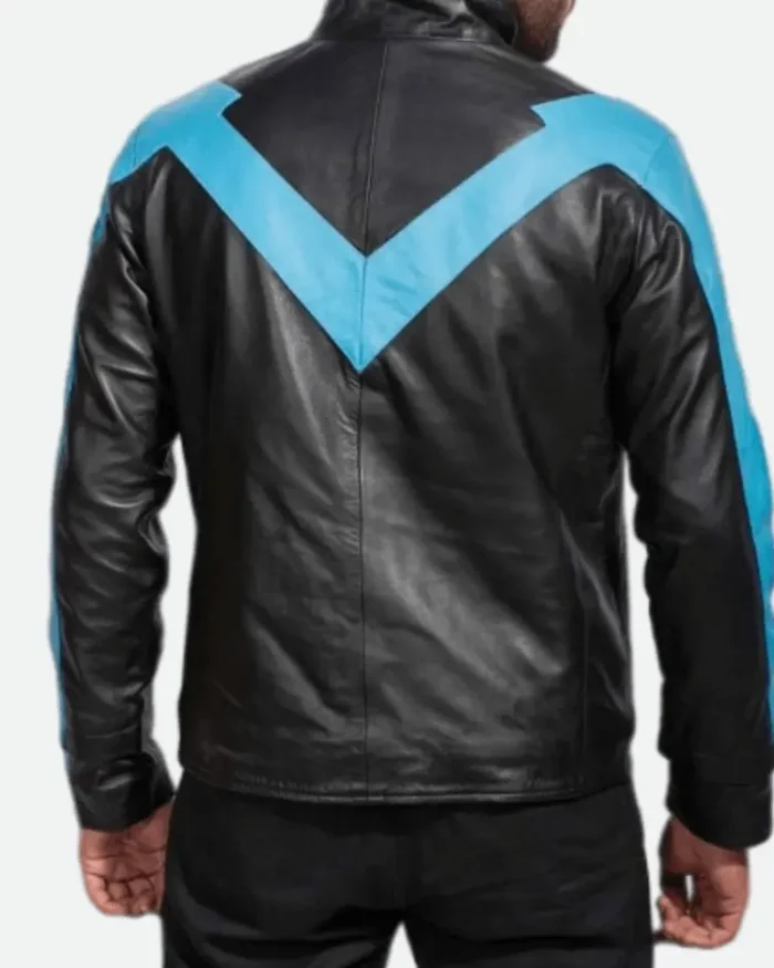 Dick Grayson Nightwing Leather Jacket Back