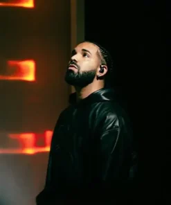 Drake OVO OG Black Leather Hoodie For Men And Women