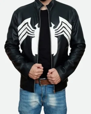 Eddie Brock Venom Leather Jacket Front