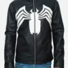 Eddie Brock Venom Leather Jacket Front Closure