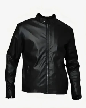 Eddie Munson Stranger Things Black Leather Jacket Front