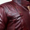 Guardians Of Galaxy 2 Star Lord Chris Pratt Leather Coat Collar Closer