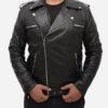 Jeffrey Dean Morgan The Walking Dead Negan Leather Jacket Front