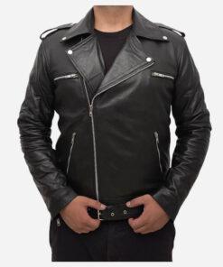 Jeffrey Dean Morgan The Walking Dead Negan Leather Jacket Front