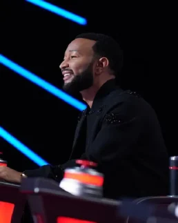 John Legend The Voice S25 Black Embellished jacket For Men On Sale