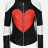 Kylie Minogue Red Heart Quilted Jacket Front