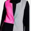 Lily Collins Emily In Paris Color Block Coat For Women On Sale