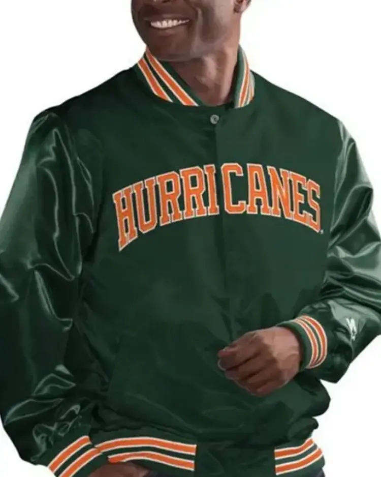 Miami Hurricanes Green Wool Jacket