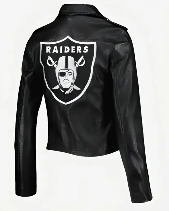 Nfl Las Vegas Raiders Leather Jacket Back