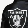 Nfl Las Vegas Raiders Leather Jacket Back Closure