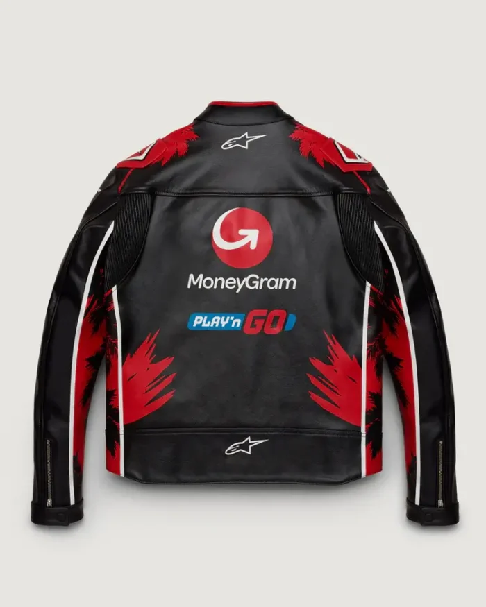 Palm Angles Miami Grand Prix 2024 Leather Jacket Back