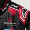 Palm Angles Miami Grand Prix 2024 Leather Jacket Shoulder Closeup