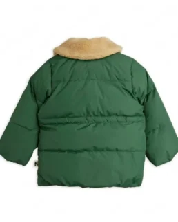 Panda Patch Green Puffer Jacket For Men And Women