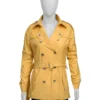 Run The World S02 Corbin Reid Yellow Mini Trench Coat For Women On Sale