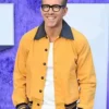 Ryan Reynolds If 2024 Yellow Leather Jacket For Men And Women