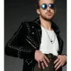 SNL Ryan Gosling Black Studded Leather Jacket