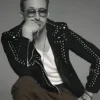 Snl Ryan Gosling Black Studded Leather Jacket For Men And Women