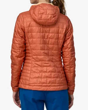 Sienna Clay Insulated Hoody Puffer Jacket back