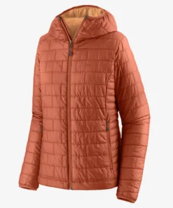 Sienna Clay Insulated Hoody Puffer Jacket front