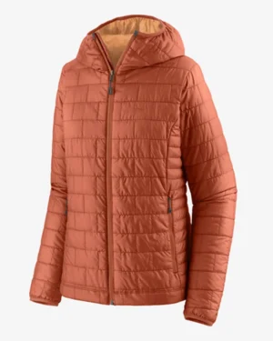 Sienna Clay Insulated Hoody Puffer Jacket front