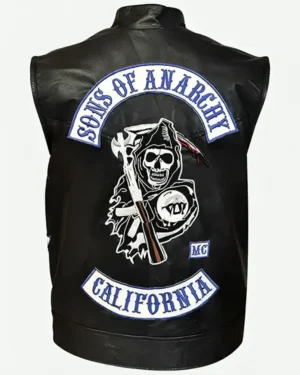 Sons Of Anarchy Jax Teller Leather Vest Back
