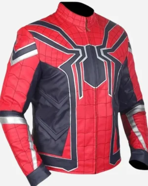 Spiderman Leather Jacket Side View