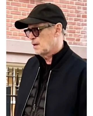 Steve Buscemi black bomber jacket closeup