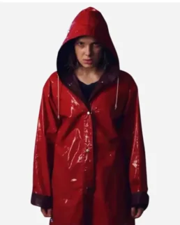 Stranger Things Eleven Red Rain Coat