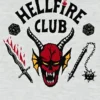 Stranger Things Hellfire Club Grey Varsity Jacket Print Image