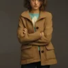 Stranger Things Nancy Wheeler Brown Wool Jacket