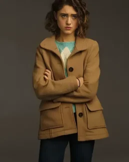 Stranger Things Nancy Wheeler Brown Wool Jacket