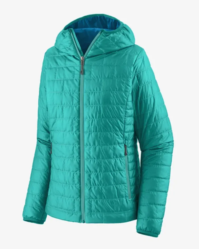 Subtidal Blue Insulated Hoody Puffer Jacket Front