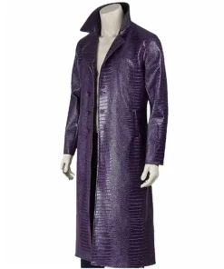 Suicide Squad Joker Purple Leather Coat Side-look