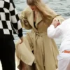 Taylor Swift Italy’s Lake Como Tan Trench Coat For Women On Sale