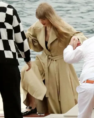 Taylor Swift Italy’s Lake Como Tan Trench Coat For Women On Sale