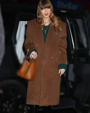 Taylor Swift NYC Chic Brown Coat
