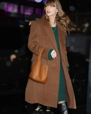 Taylor Swift NYC Chic Brown Coat For Women On Sale