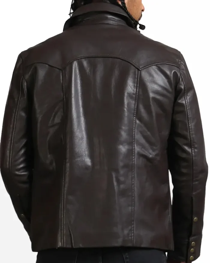 The Walking Dead Governor Leather Jacket Back