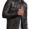 The Walking Dead Governor Leather Jacket Front