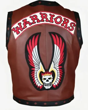 The Warriors Leather Vest Back