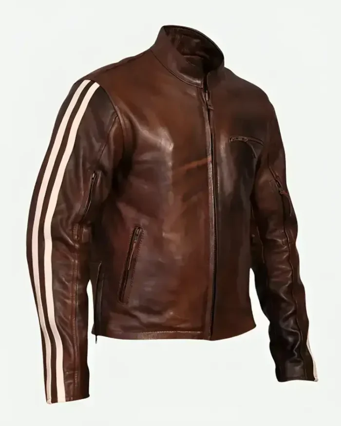 Tivoli Retro Brown Cruiser Removable Armour Jacket For Men And Women