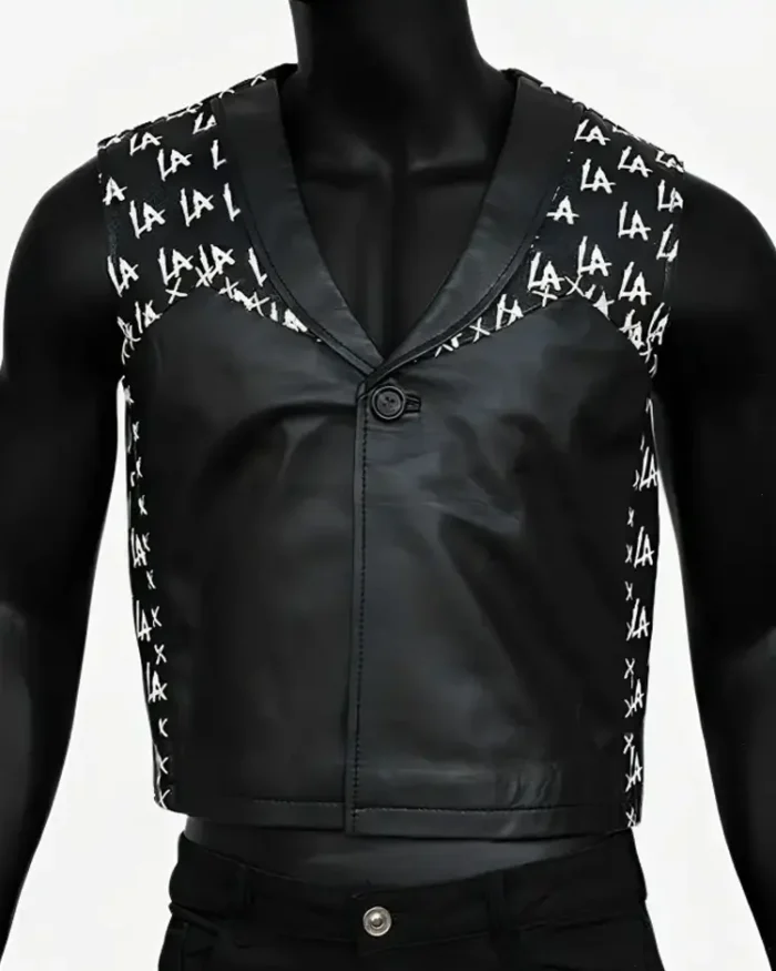 Wwe La Knight Leather Vest Front