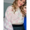 Waterloo Road Katie Griffiths Checkered Cropped Top For Women