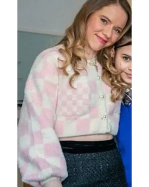 Waterloo Road Katie Griffiths Checkered Cropped Top For Women