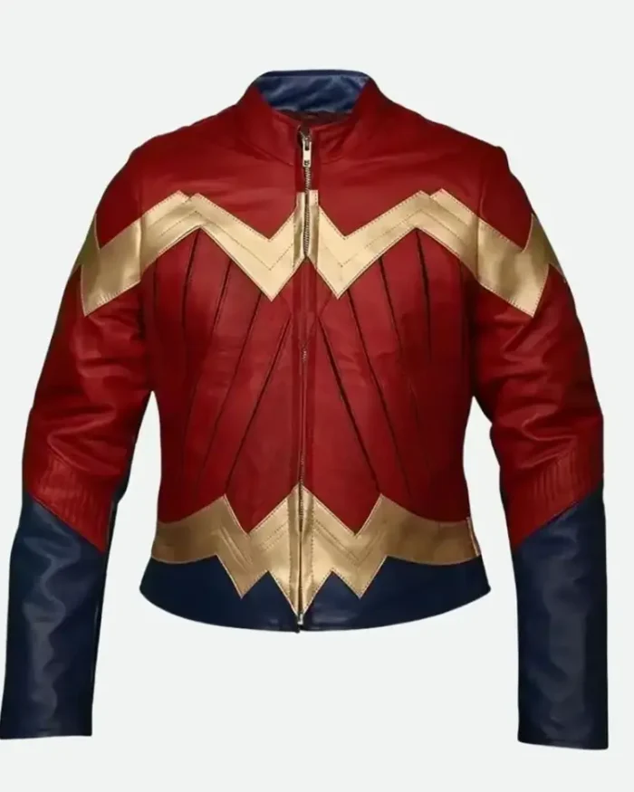 Wonder Woman Leather Jacket Front