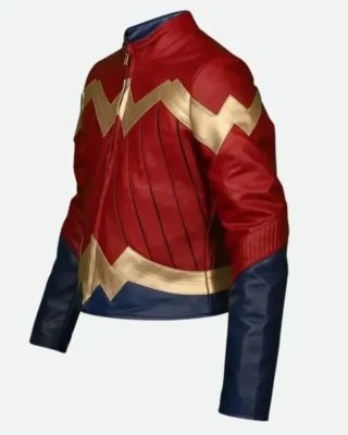 Wonder Woman Leather Jacket Left Side View